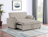 Portland Boucle Upholstered Sleeper Sofa Bed Latte