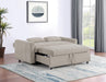 Portland Boucle Upholstered Sleeper Sofa Bed Latte