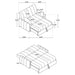Portland Boucle Upholstered Sleeper Sofa Bed Latte