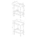 Palmer 2-tier Rectangular Wood Bar Cart Merlot