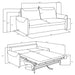 Rylie Upholstered Sofa Sleeper with Queen Mattress Beige