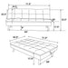 Scout Upholstered Tufted Convertible Sofa Bed Grey