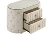 Sonya 2-drawer Upholstered Nightstand Bedside Table Ivory