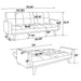 Kourtney Upholstered Tufted Convertible Sofa Bed Terracotta
