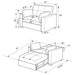 Edith Upholstered Convertible Sleeper Sofa Bed Beige
