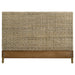 Zyla Woven Rattan Eastern King Panel Headboard Kubu Grey