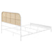 Amherst Radio Weave Rattan Metal Queen Bed White