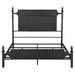 Cameron 51-inch Metal Queen Panel Bed Black