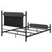 Cameron 51-inch Metal Queen Panel Bed Black