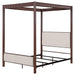 Zimmerlee 89-inch Metal Eastern King Canopy Bed Rust Brown