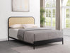 Amherst Radio Weave Rattan Metal Queen Bed Black