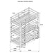 Sandler Wood Twin Triple Bunk Bed Cappuccino