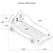 Cruiser Wood Twin LED Race Car Bed and 7-inch Mattress White