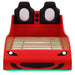 Cruiser Wood Twin LED Race Car Bed Red