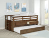 Carlsbad Wood Twin Captains Bed With Trundle Medium Brown