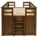 Carlsbad Wood Twin Captains Bed With Trundle Medium Brown