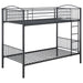 Anson Twin Over Twin Bunk Bed Gunmetal