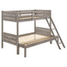 Ryder Wood Twin Over Full Bunk Bed Weathered Taupe