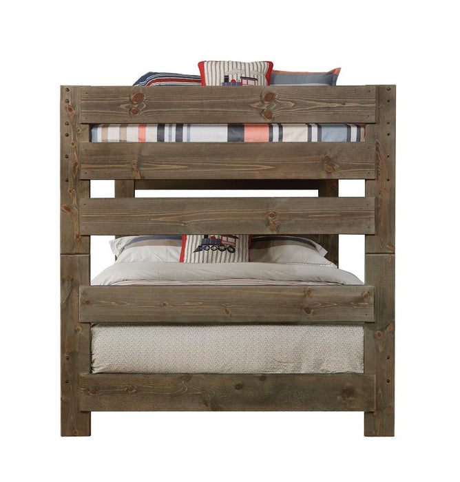 Wrangle Hill Wood Full Over Full Bunk Bed Gun Smoke