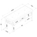 Massi Fabric Upholstered Bench White and Powder Pink