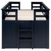 Carlsbad Wood Twin Captains Bed With Trundle Navy Blue