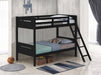 Littleton Wood Twin Over Twin Bunk Bed Black