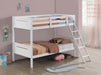 Littleton Wood Twin Over Twin Bunk Bed White