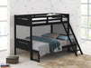 Littleton Wood Twin Over Full Bunk Bed Black