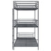 Maynard Metal Twin Triple Bunk Bed Gunmetal