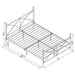 Hart Metal Queen Open Frame Bed White