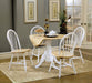 Allison Round 40-inch Drop Leaf Extension Dining Table White
