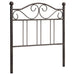 Ellis Metal Twin Open Frame Headboard Dark Bronze