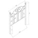 Ellis Metal Twin Open Frame Headboard Dark Bronze
