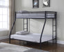 Hayward Metal Twin Over Full Bunk Bed Black