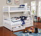 Ashton 2-drawer Wood Twin Over Full Bunk Bed White