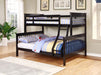 Chapman Wood Twin Over Full Bunk Bed Black