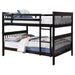 Chapman Wood Full Over Full Bunk Bed Black