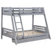 Trisha 2-drawer Wood Twin Over Full Bunk Bed Grey