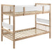 Dakota Wood Twin Over Twin Bunk Bed Natural