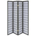 Roberto 4-Panel Room Divider Folding Shoji Screen Black