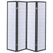 Roberto 4-Panel Room Divider Folding Shoji Screen Black