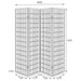 Roberto 4-Panel Room Divider Folding Shoji Screen Black