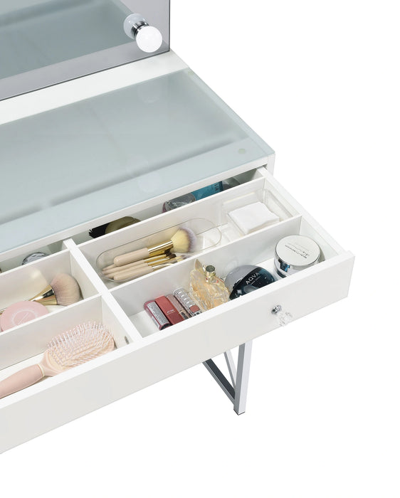 Eliza Makeup Vanity Table with LED Mirror and Stool