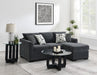 Storey Upholstered Sleeper Sectional Chaise Sofa Dark Grey