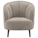 Ellorie Upholstered Channel Back Curved Chair Beige