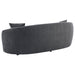 Brookside Velvet Upholstered Curved Sofa Dark Grey