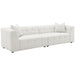 Everly Boucle Upholstered Extra Long Sofa Off White