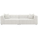 Everly Boucle Upholstered Extra Long Sofa Off White