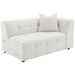 Everly Boucle Upholstered Extra Long Sofa Off White