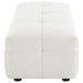 Everly Boucle Upholstered Rectangular Ottoman Off White